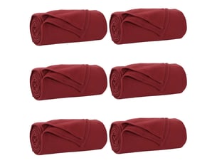 Couverture jetée de canapé 6 pcs bordeaux 240x220 cm 4.28 kg polaire
