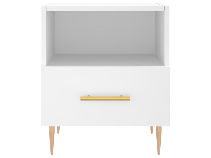  Table de chevet - cabinet de chevet - table de nuit blanc 40x35x47,5 cm bois d’ingénierie  - Conforama C