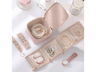 Petite boîte à bijoux de voyage, boîte cadeau en velours de qualité supérieure pour collier, bague, boucles d'oreilles