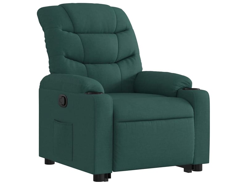  Fauteuil inclinable, fauteuil relax salon vert foncé tissu shl19013  - Conforama D