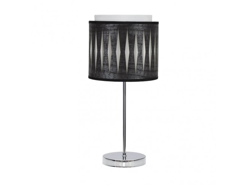  Lampe à poser fabrilamp alexandra e14 coloris chromébois noir 42 x 17 x 17 cm 177871009 - Conforama A