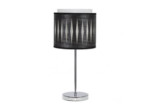 Lampe à poser fabrilamp alexandra e14 coloris chromébois noir 42 x 17 x 17 cm