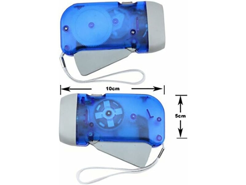  Led dynamo lampe de poche lumière main presse manivelle camping portable voyager lampe de randonnée durable et utile  - Conforama B