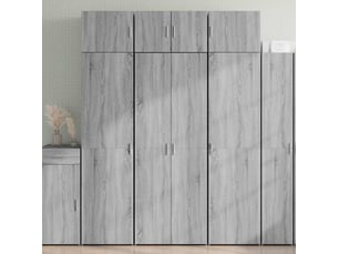 Buffet haut - bahut - meuble de rangement sonoma gris 70x42,5x185 cm bois d'ingénierie