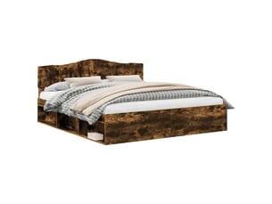 Lit 2 places 200x200 cm coloris marron