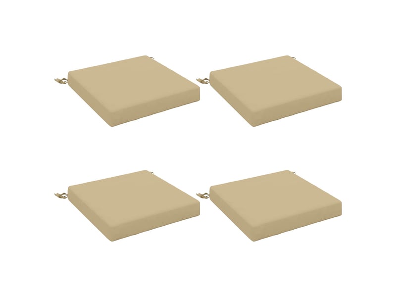  Lot de 4 coussins de siège, coussins d'assise soest 100 % polyester beige cf60290  - Conforama A