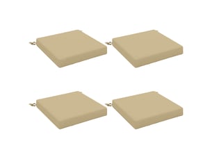 Lot de 4 coussins de siège, coussins d'assise soest 100 % polyester beige cf60290