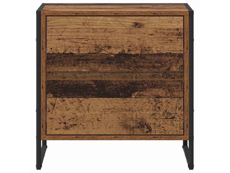  Table de chevet - cabinet de chevet - table de nuit 2 pc bois ancien 50 x 39,5 x 50 cm  - Conforama E