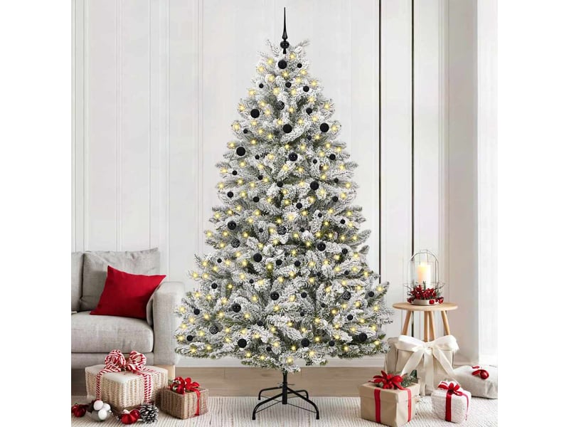  Sapin de noël, arbre de noël artificiel 240 cm 300 led blanc chaud shl9003  - Conforama B