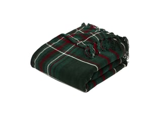 Plaid de noël tartan en chenille 130 x 180 cm