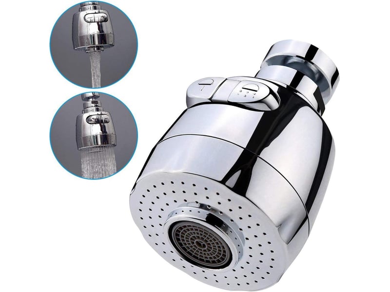  Aérateur de robinet rotatif de 360 degrés avec filtre économiseur d'eau et diffuseur de robinet - accessoire de cuisine (court)  - Conforama D