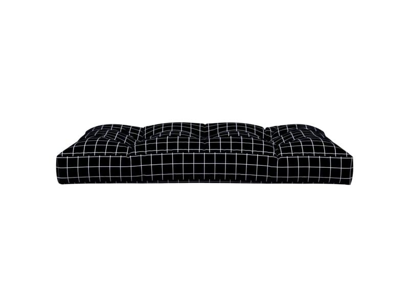  Coussin de palette, coussin de chaise, coussin de canapé motif à carreaux noir 120x80x12 cm tissu cf55367  - Conforama E