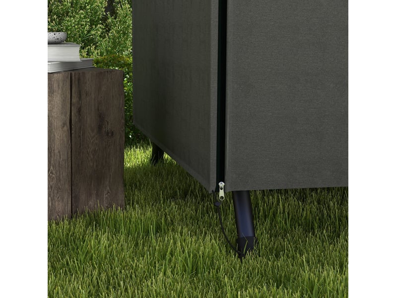  Housse de protection balançoire 3 places 205x124x164 cm – gris foncé – oxford 600d déperlant  - Conforama E