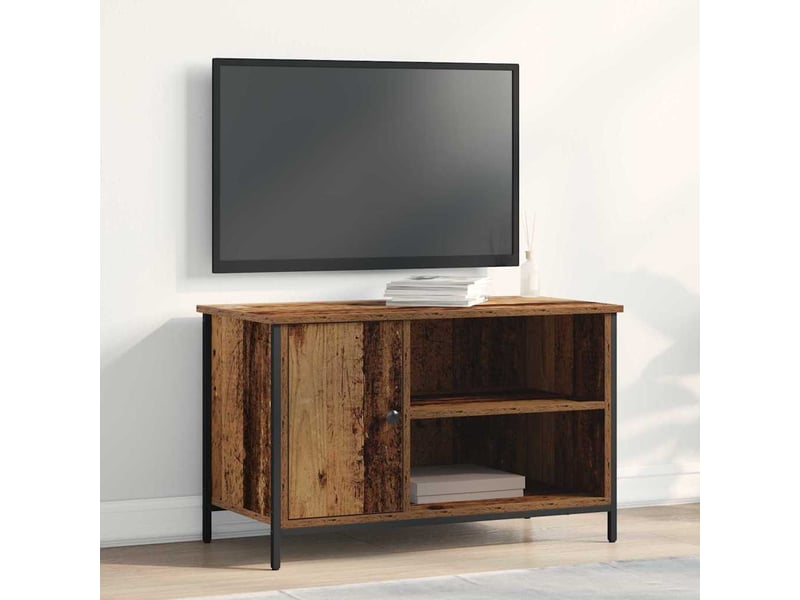 Meuble tv - banc tv - meuble de rangement 80 x 40 x 50 cm bois ancien bois d'ingénierie - Conforama B