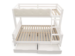 Lit superposé 90x140/200 cm <strong>KORFEE</strong>  <strong></strong> coloris blanc
