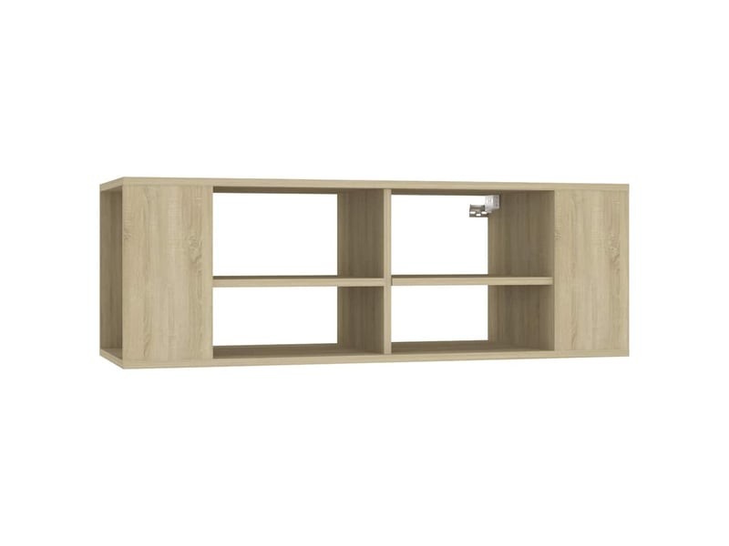 Meuble tv - banc tv - meuble de rangement mural chêne sonoma 102x35x35 cm bois d’ingénierie  - Conforama A