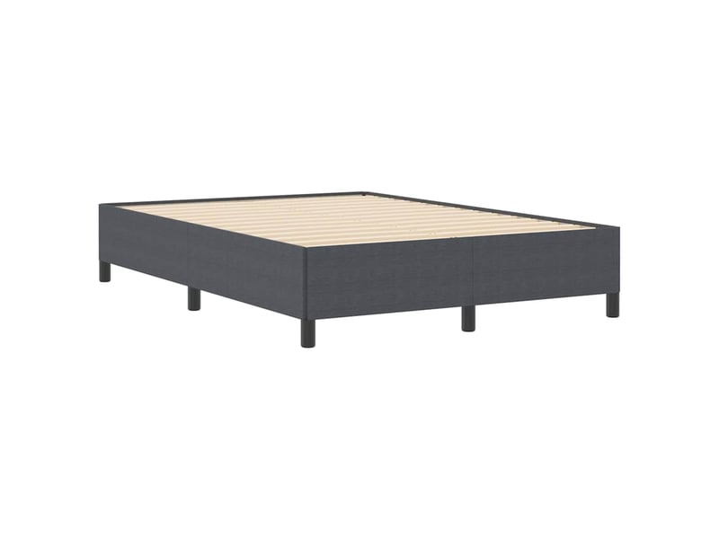 Lit double- lit adulte - lit à lattes gris foncé 160 x 200 cm tissu en velours côtelé - Conforama B