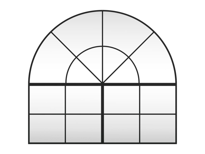  Miroir mural noir 100x90 cm arche fer cf62847  - Conforama C