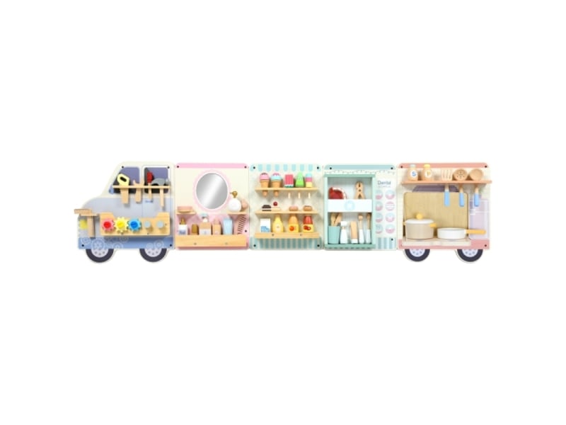 Tableau d’activités montessori camion, jouet sensoriel pour enfants dès 3 ans - Conforama A