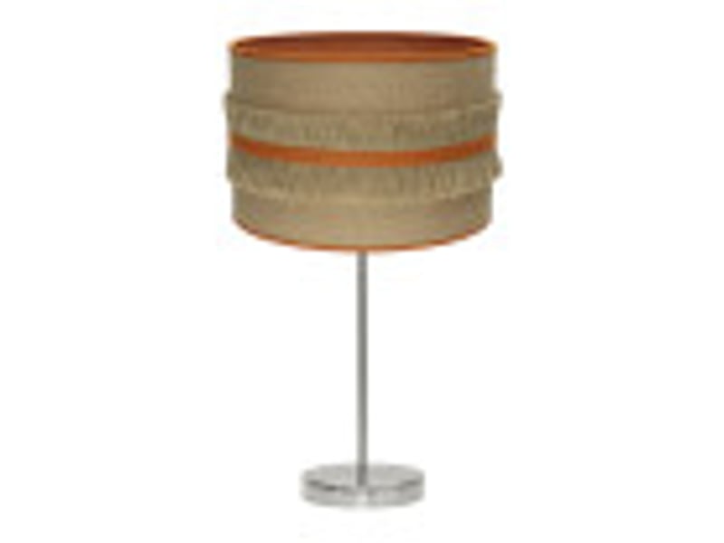  Lampe à poser fabrilamp natalia toile de juteorange 1 x e27 62 x 30 x 30 cm 188571104 - Conforama B