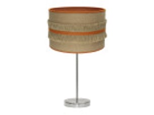 Lampe à poser fabrilamp natalia toile de juteorange 1 x e27 62 x 30 x 30 cm