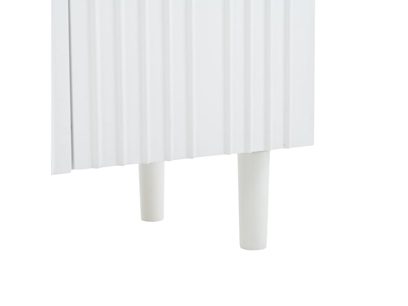  Buffet bas 120 x 38,5 x 79 cm, buffet de rangement, buffet de cuisine, 3 portes battantes, motifs imprimés, mdf, blanc  - Conforama E