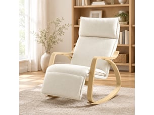 Fauteuil relax manuel MODENVIE Polyester beige vendu A l'unité