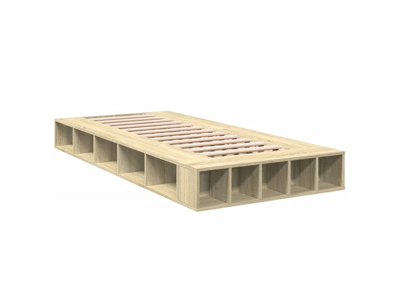  Lit simple- lit adulte -  cadre de lit sans matelas chêne sonoma 90x200 cm  - Conforama B