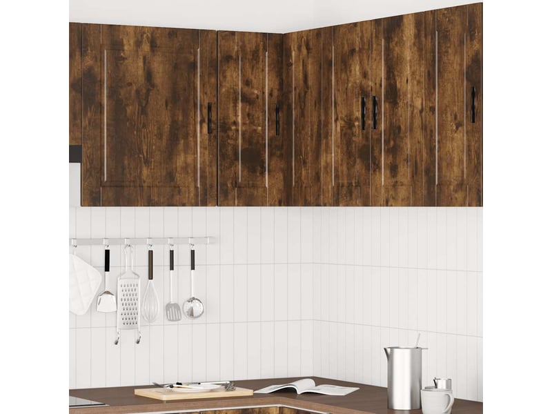 Armoire d'angle murale de cuisine porto chêne fumé - Conforama C