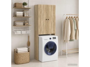 Armoire de toilette, meuble de toilette ede chêne sonoma 66x25.5x190 cm