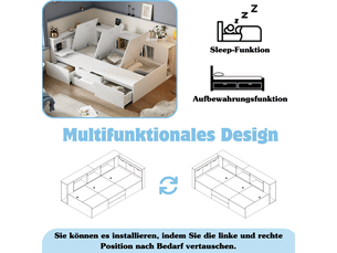 Lit simple 90x200 cm PHOEBE CAT coloris blanc