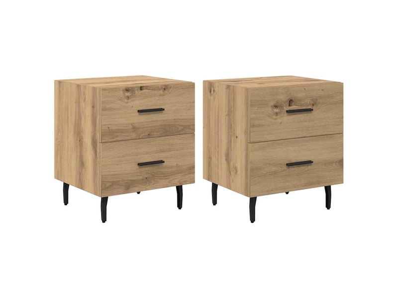 Table de chevet - cabinet de chevet - table de nuit 2 pc chêne artisanal 40 x 35 x 47,5 cm - Conforama A