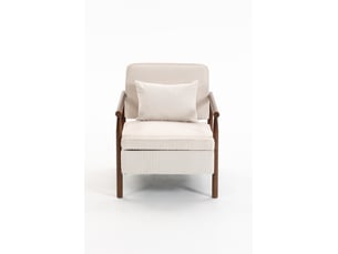 Fauteuil fixe evarich Velours blanc