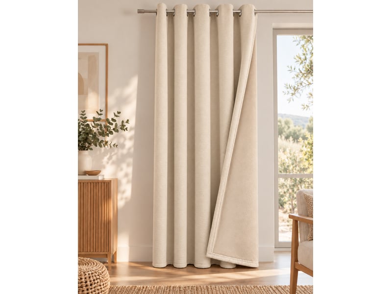  Rideau occultant phonique et thermique 140 x 240 cm osiris sable 15675 - Conforama A