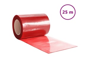 Rideau de porte rouge 300 mmx2,6 mm 25 m pvc cf43625