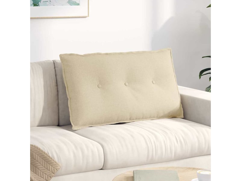 Coussin de dos, coussin de dossier crème 80 x 19 x 50 cm tissu cf54638 - Conforama B