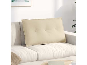 Coussin de dos, coussin de dossier crème 80 x 19 x 50 cm tissu cf54638