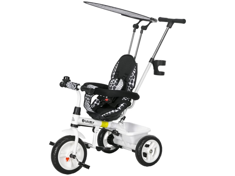 Tricycle Sécurité Ceinture 5 Points Tricycle Enfant 6 En 1 HOMCOM