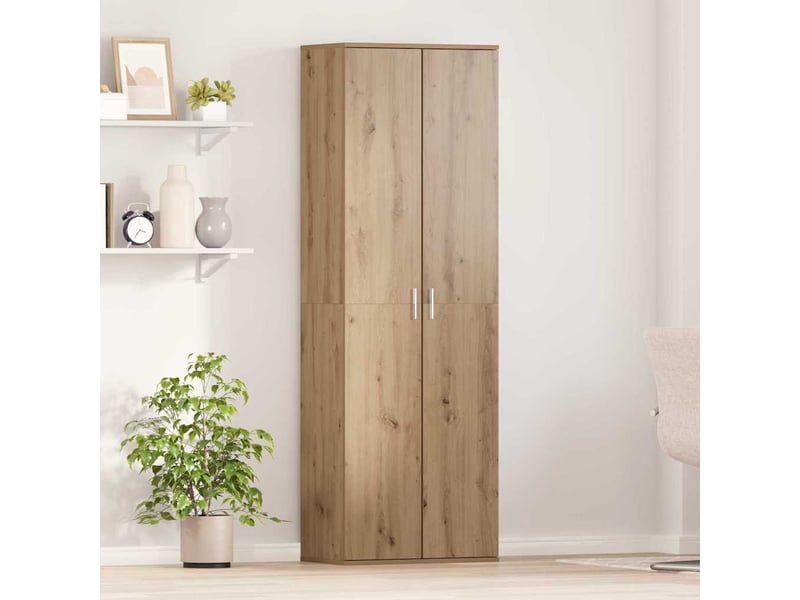 Highboard, meuble de rangement salon 60 x 35 x 180 cm bois d'ingénierie chêne artisanal - Conforama B
