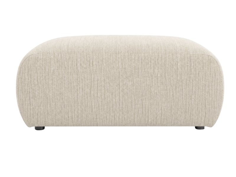  Portofino - pouf en tissu chenille beige 105x57x40  - Conforama A