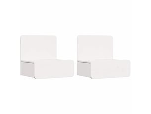 Table de chevet - cabinet de chevet - table de nuit 2 pc blanc 44 x 32,5 x 40 cm bois massif en pin