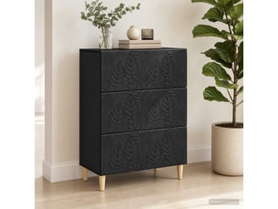Armoire à tiroirs, rangement bureau noir 66 x 34,5 x 90 cm bois d'ingénierie shl5537