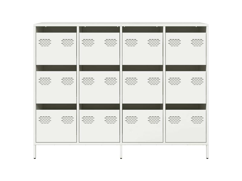  Buffet - bahut - meuble de rangement blanc 135x39x103,5 cm acier laminé à froid  - Conforama E