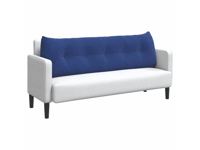  Coussin de dos, coussin de dossier bleu police 160 x 24 x 50 cm velours cf54561  - Conforama C