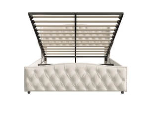 Lit coffre 140x190 cm <strong></strong>  <strong></strong> coloris blanc