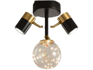 Plafonnier rétro vintage, spots orientables et pivotants 2+1 tete