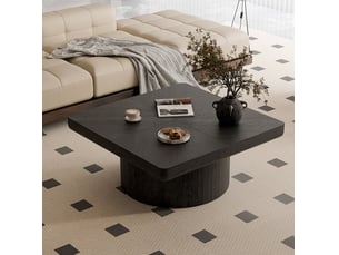 Table basse carré(e) coloris noir <strong>FLORAGRACE</strong> <strong></strong> - 78 cmx78 cm