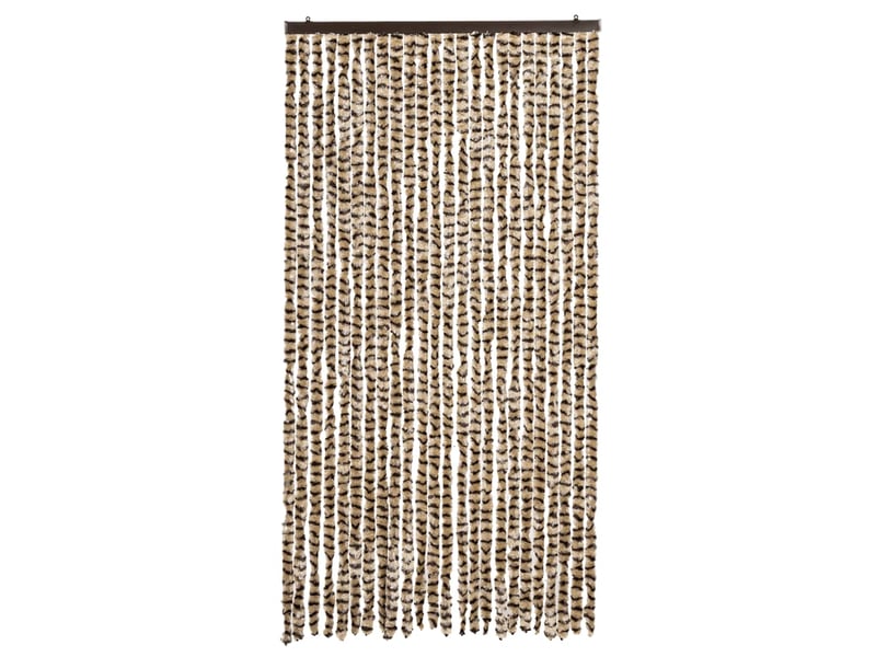  Rideau anti-mouches, moustiquaire beige et marron 100x230 cm chenille cf43498  - Conforama C