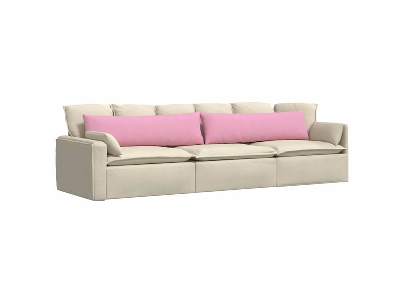  Lot de 2 coussins de canapé, coussins décoratifs tissu rose 145 x 40 cm cf58929  - Conforama C