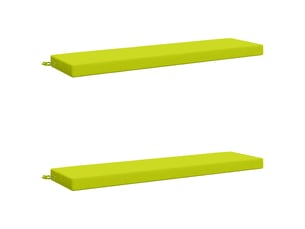 Lot de 2 coussins de banc, coussins d'assise soest 100 % polyester vert vif. Cf57611